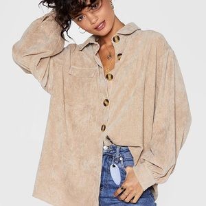 Oversized corduroy shirt